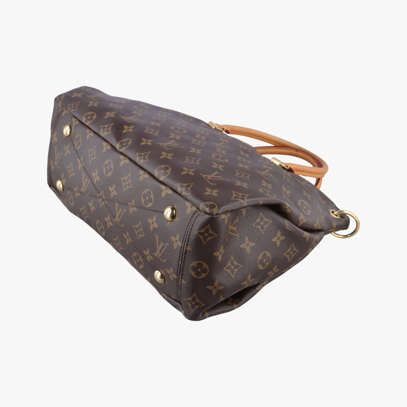 Vintage Louis Vuitton PALLAS brown×Rose Monogram Canvas×calf leather M41147 shoulderbag | stylenewstar