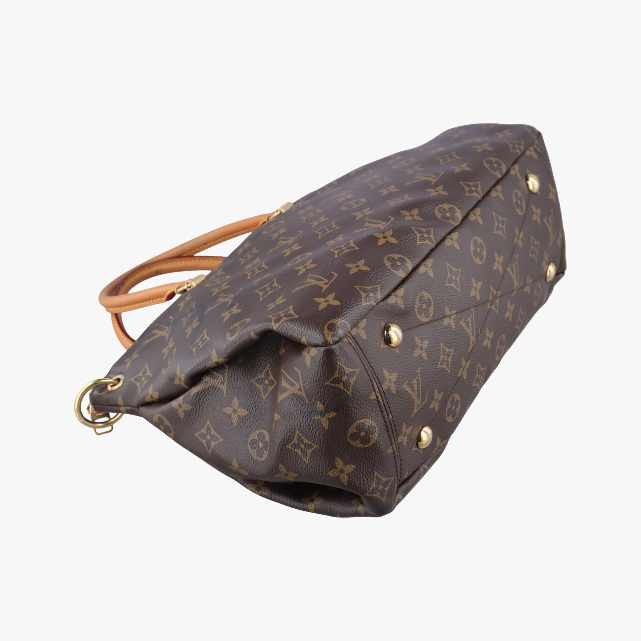 Vintage Louis Vuitton PALLAS brown×Rose Monogram Canvas×calf leather M41147 shoulderbag | stylenewstar