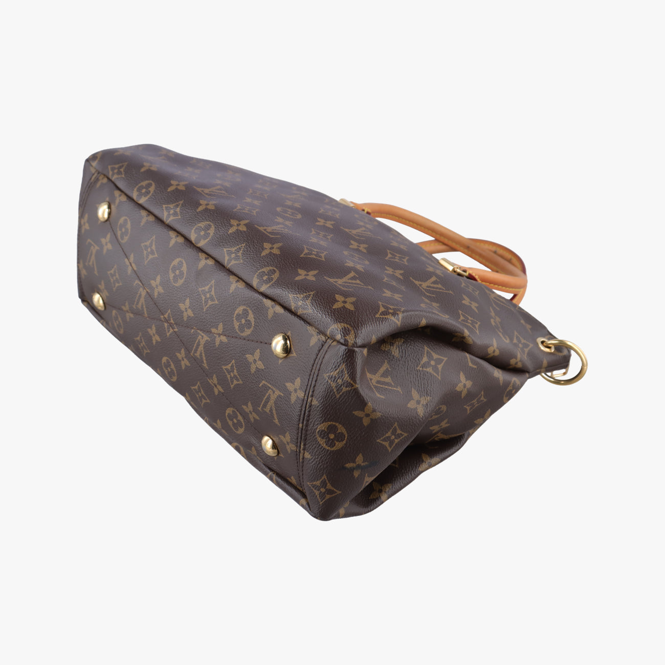 Vintage Louis Vuitton PALLAS brown×Rose Monogram Canvas×calf leather M41147 shoulderbag | stylenewstar