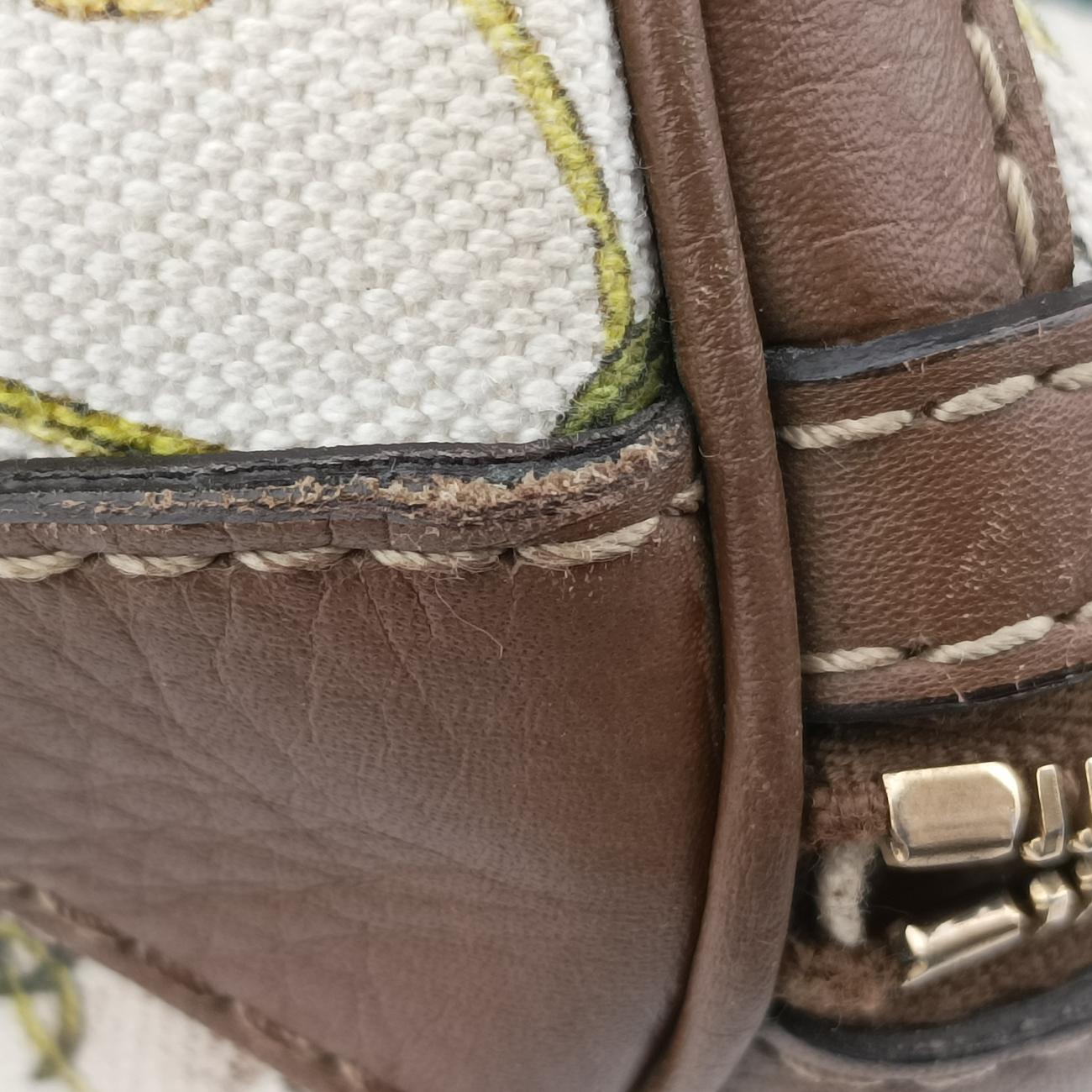 Vintage Gucci Sherry Line Multicolour canvas x leather 247205 shoulderbag | stylenewstar