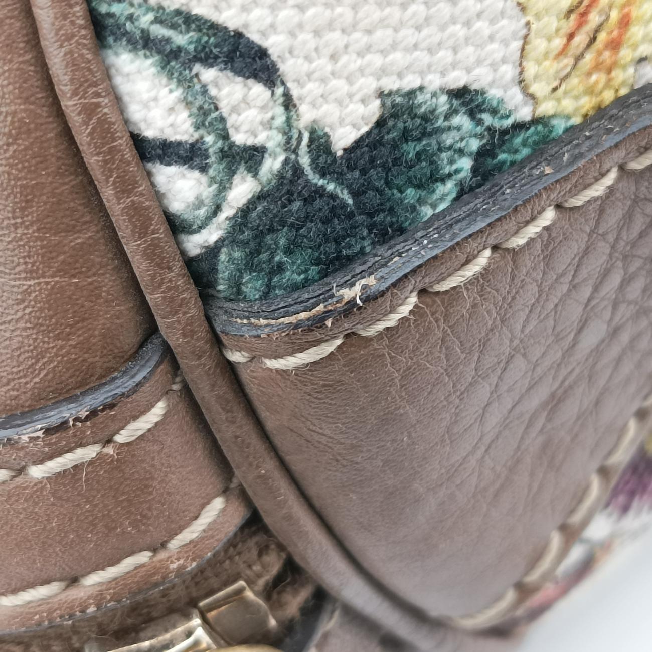 Vintage Gucci Sherry Line Multicolour canvas x leather 247205 shoulderbag | stylenewstar