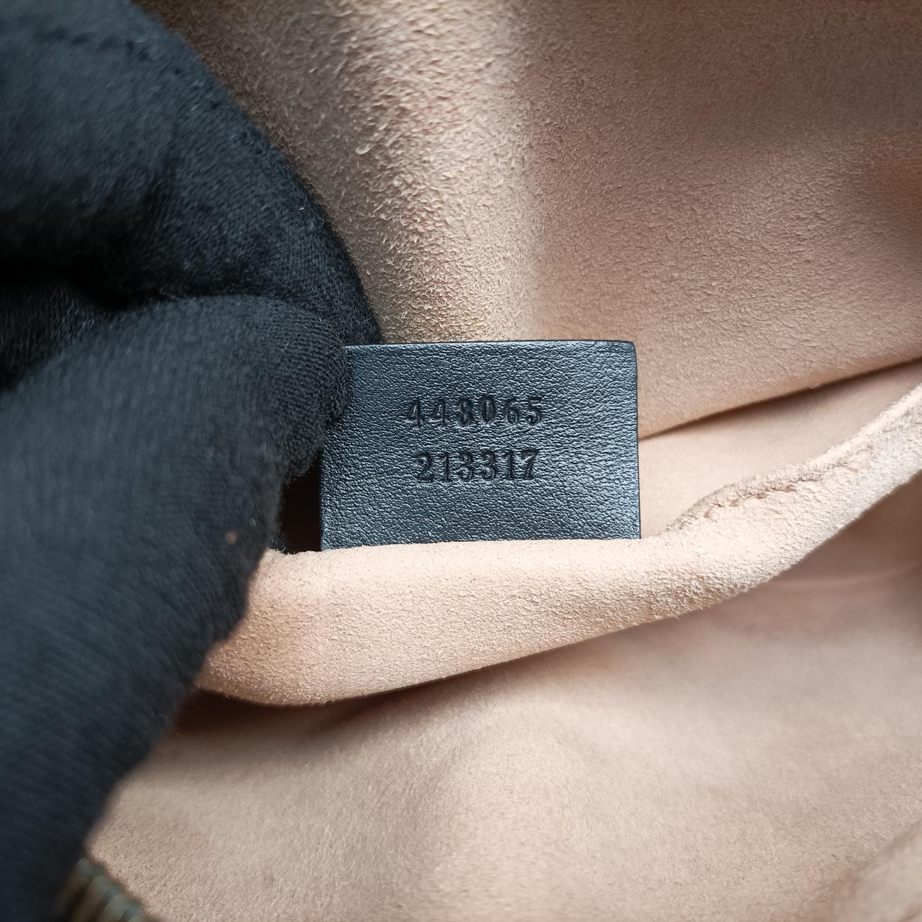 Pre-owned Gucci GG Marmont Black Leather 448065 shoulderbag | stylenewstar