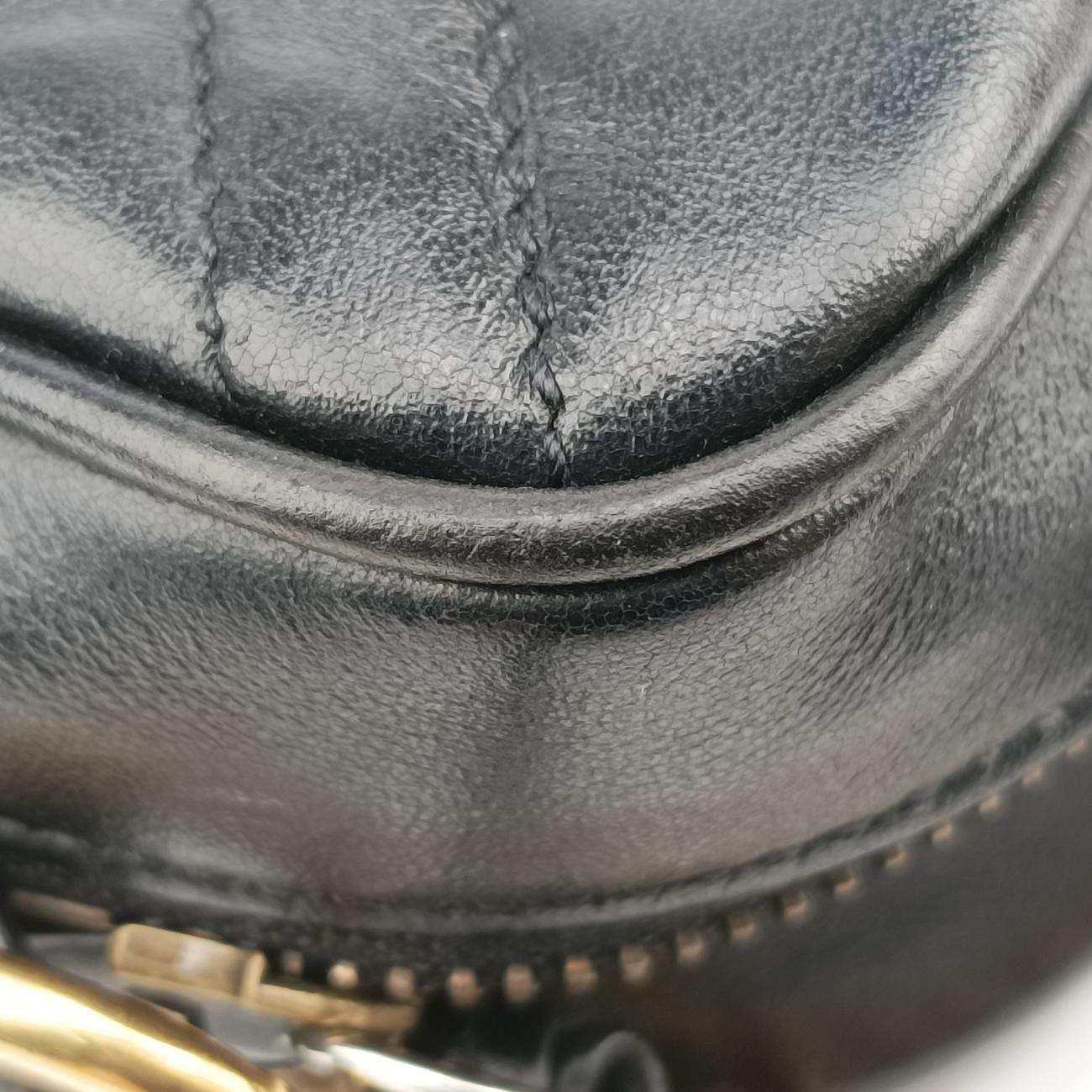 Pre-owned Gucci GG Marmont Black Leather 448065 shoulderbag | stylenewstar