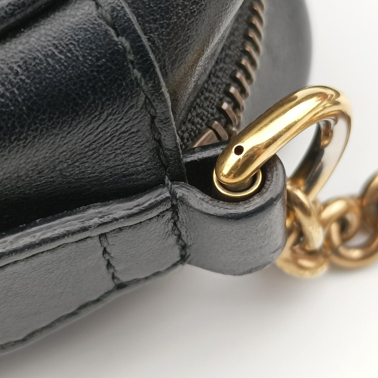 Pre-owned Gucci GG Marmont Black Leather 448065 shoulderbag | stylenewstar