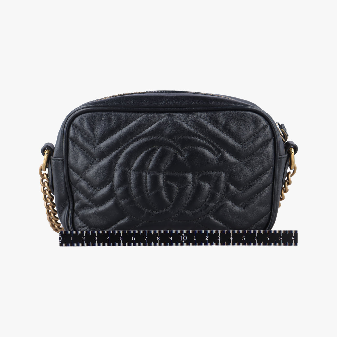 Pre-owned Gucci GG Marmont Black Leather 448065 shoulderbag | stylenewstar