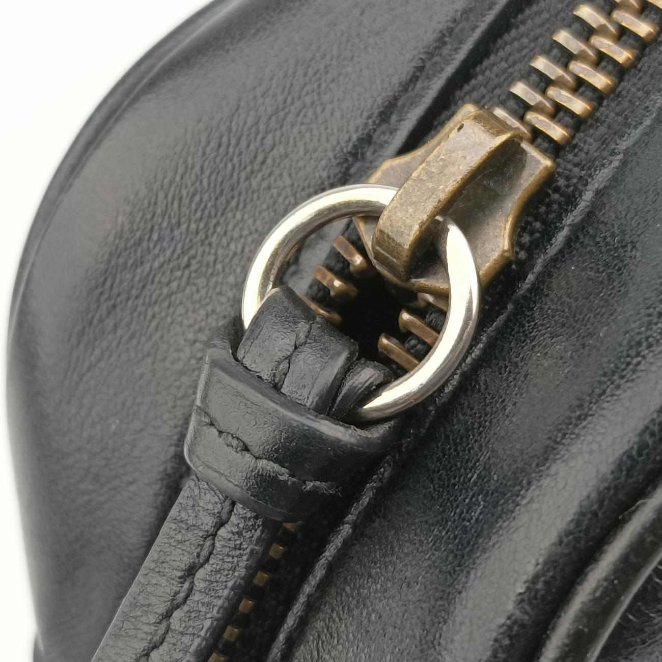 Pre-owned Gucci GG Marmont Black Leather 448065 shoulderbag | stylenewstar