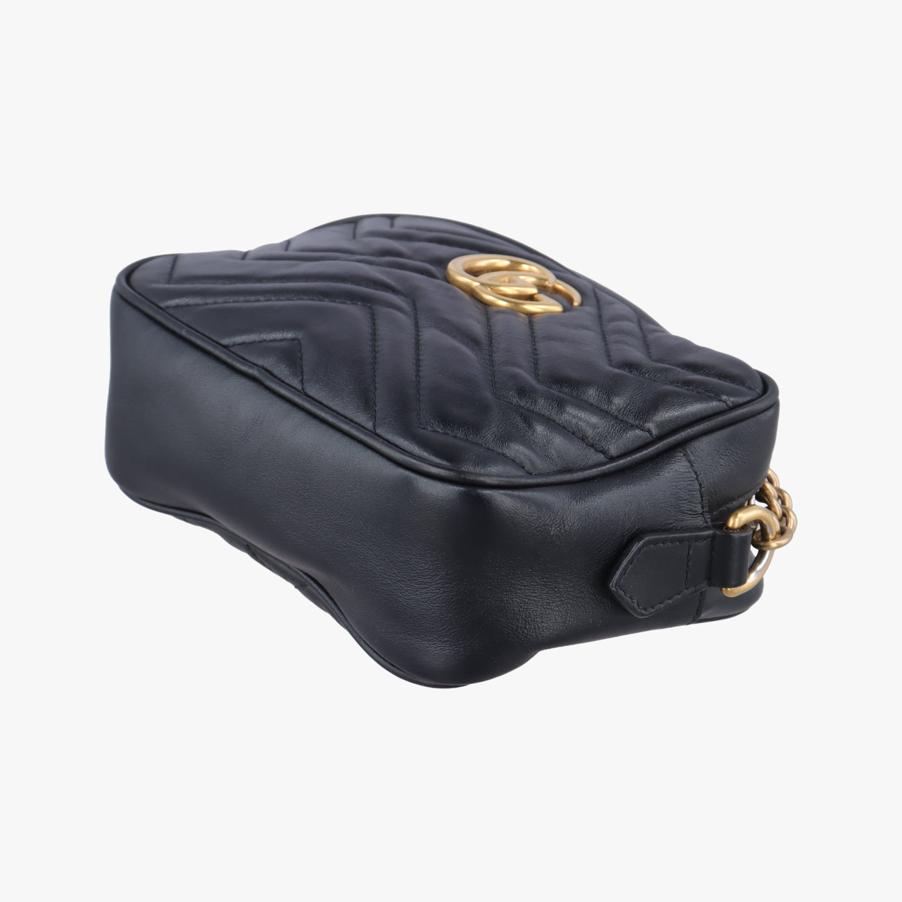 Pre-owned Gucci GG Marmont Black Leather 448065 shoulderbag | stylenewstar