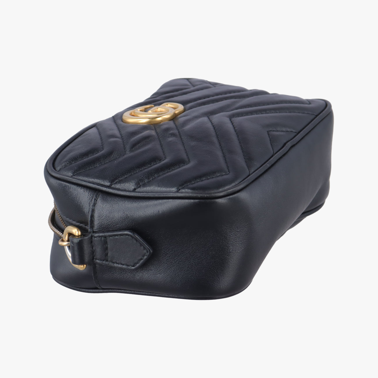 Pre-owned Gucci GG Marmont Black Leather 448065 shoulderbag | stylenewstar