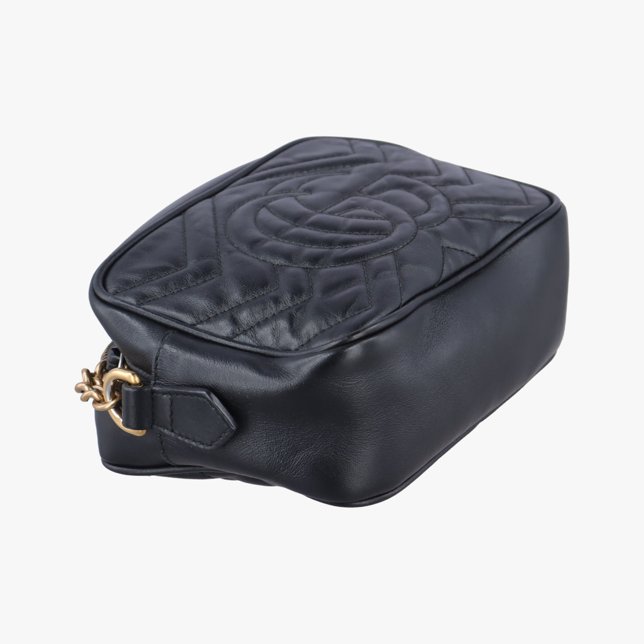 Pre-owned Gucci GG Marmont Black Leather 448065 shoulderbag | stylenewstar