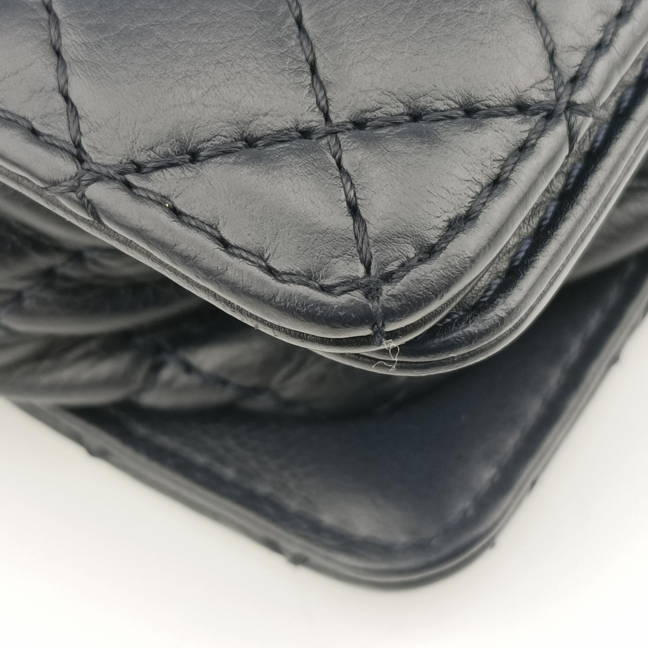 Pre-owned Chanel BOY CHANEL Navy Leather A67948 shoulderbag | stylenewstar