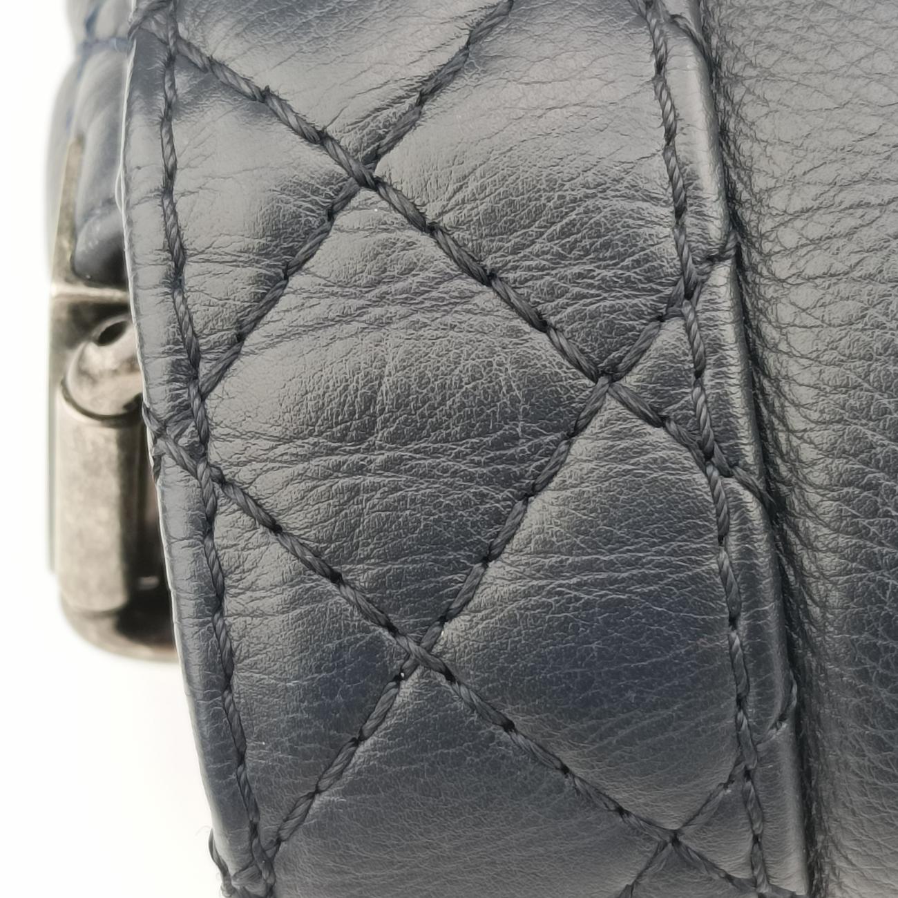 Pre-owned Chanel BOY CHANEL Navy Leather A67948 shoulderbag | stylenewstar