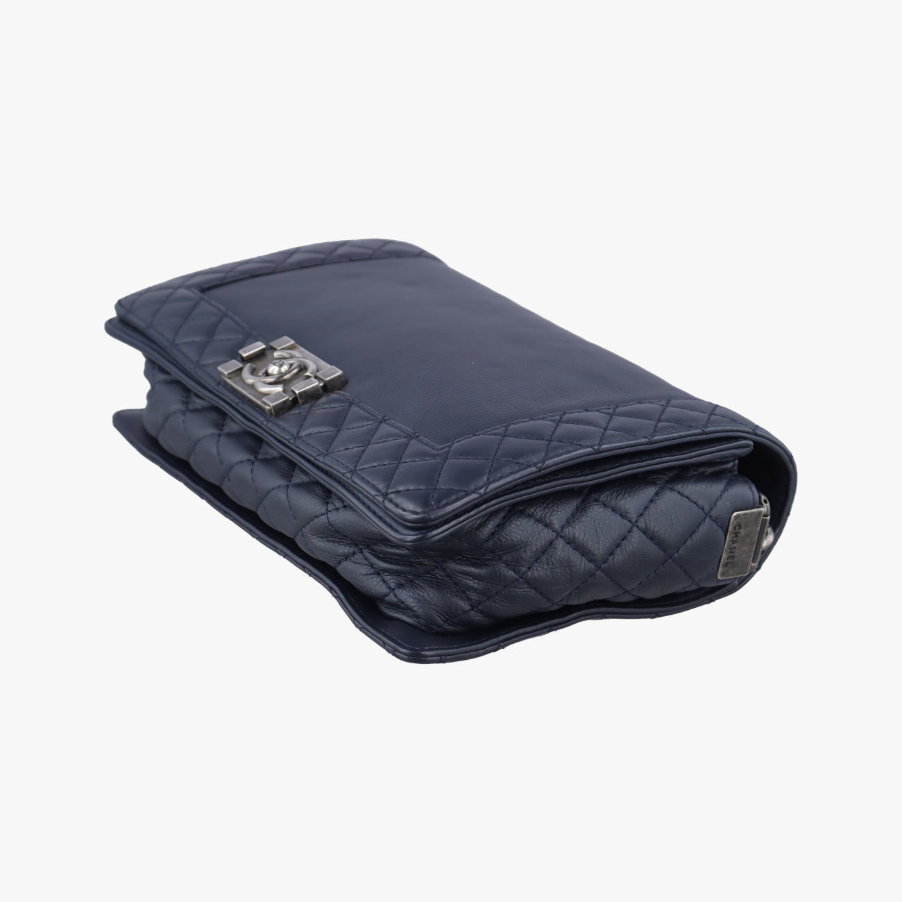 Pre-owned Chanel BOY CHANEL Navy Leather A67948 shoulderbag | stylenewstar