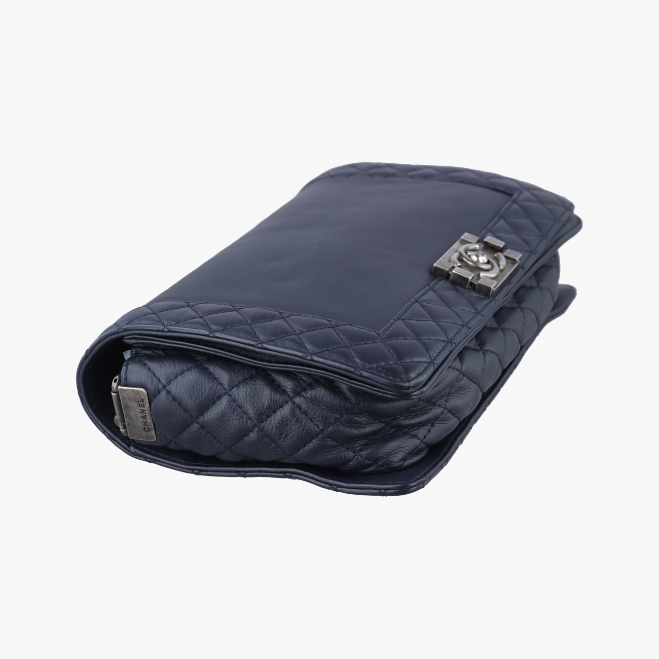 Pre-owned Chanel BOY CHANEL Navy Leather A67948 shoulderbag | stylenewstar