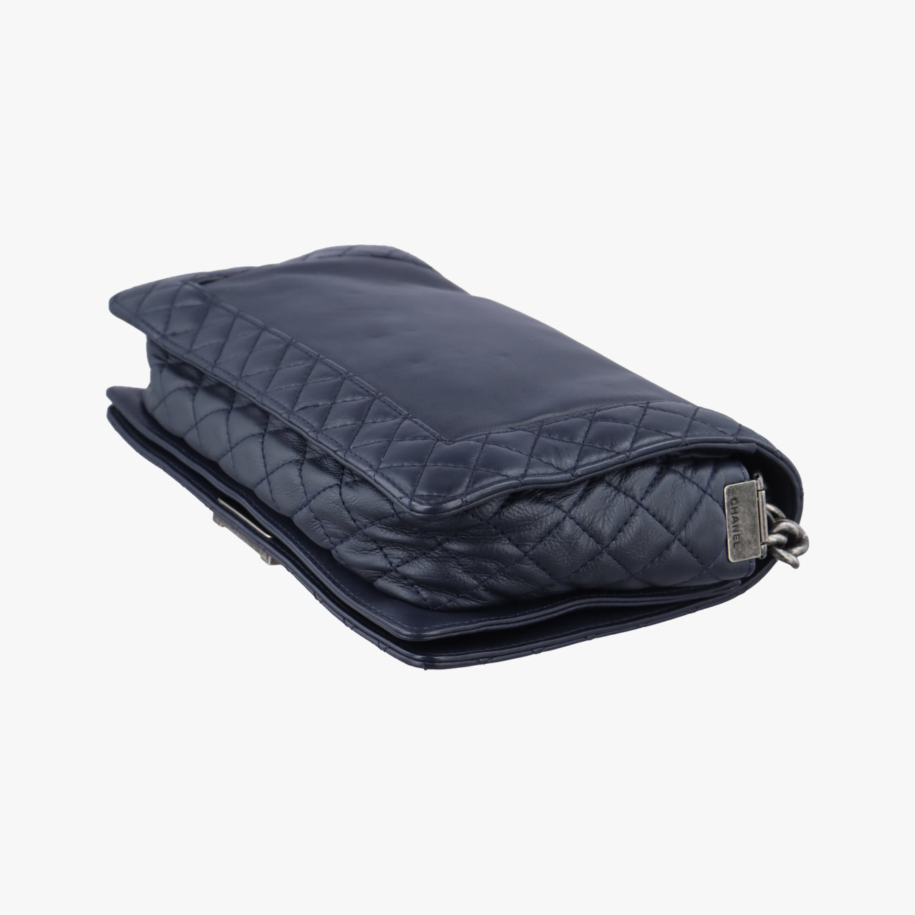 Pre-owned Chanel BOY CHANEL Navy Leather A67948 shoulderbag | stylenewstar