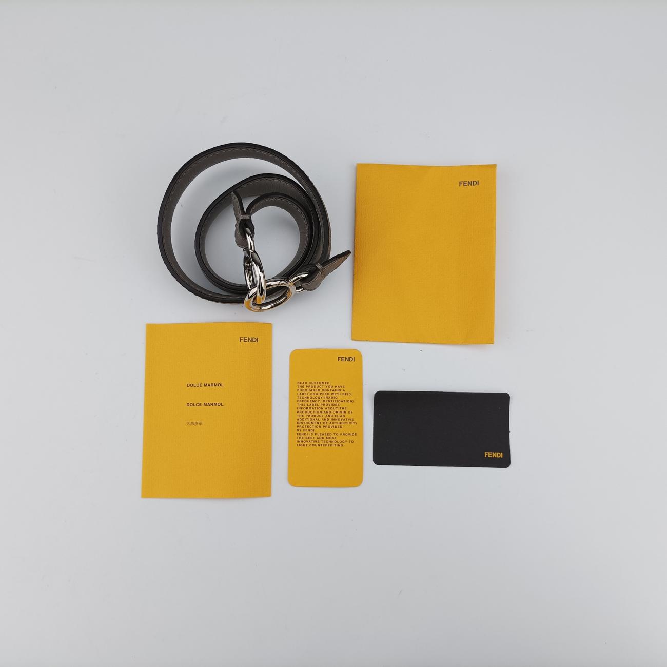 Pre-owned Fendi PEEKABOO Large Grey Leather 8BN210 shoulderbag | stylenewstar