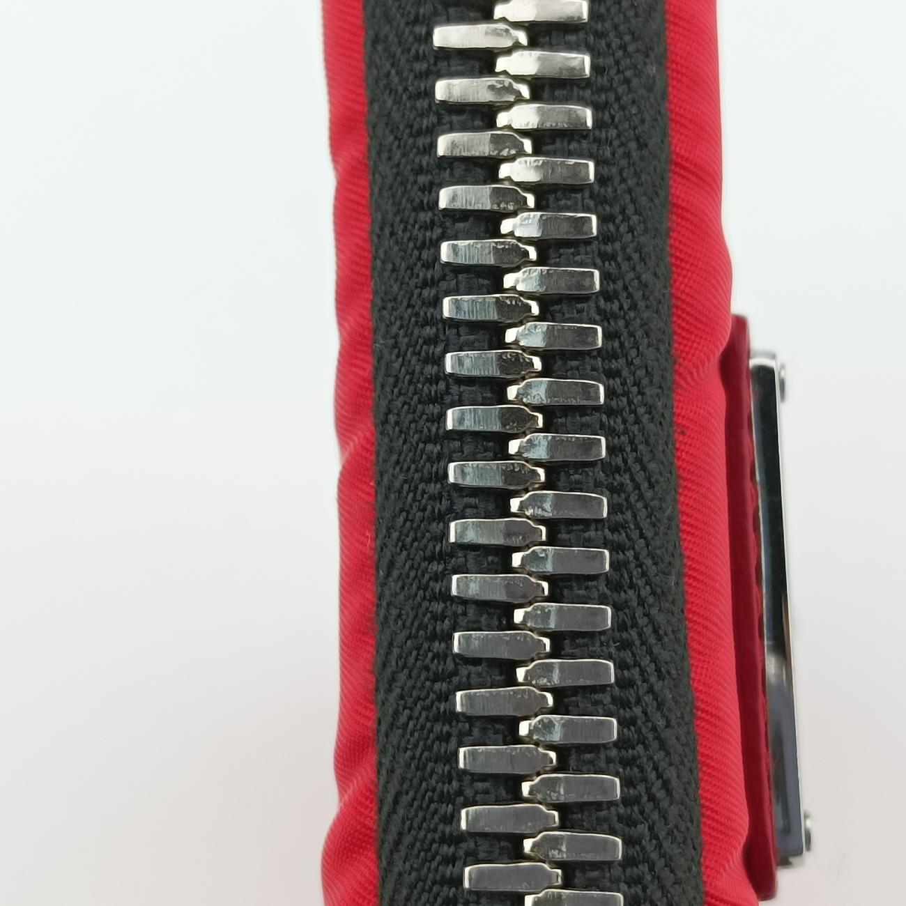 Pre-owned Prada Mini Pouch Coin Case Red×Black Nylon 1TT109 handbag | stylenewstar