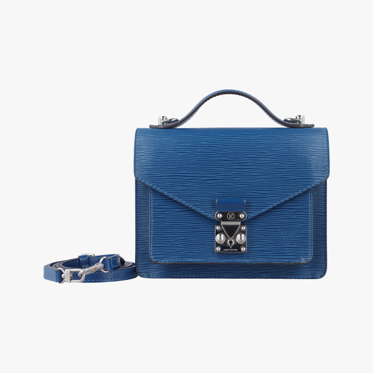 Pre-owned Louis Vuitton Monceau BB Andigo blue Epi M40785 shoulderbag | stylenewstar