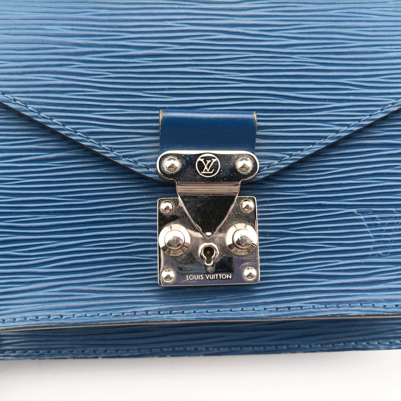 Pre-owned Louis Vuitton Monceau BB Andigo blue Epi M40785 shoulderbag | stylenewstar