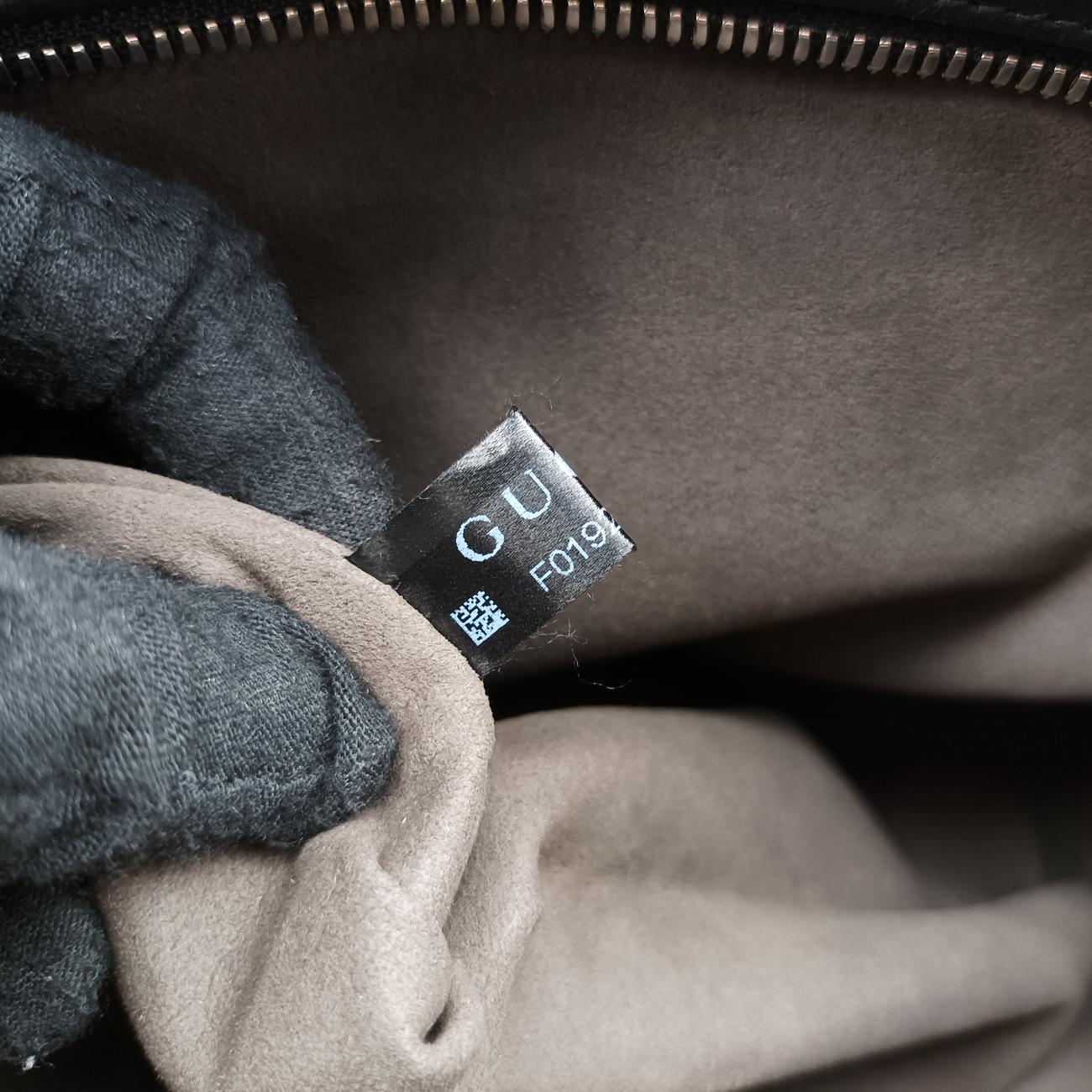 Pre-owned Gucci KALEIDO Beige x black PVC coated canvas 406384 handbag | stylenewstar