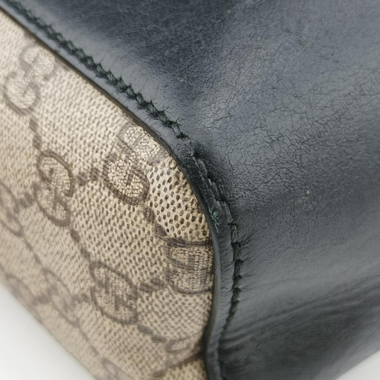 Pre-owned Gucci KALEIDO Beige x black PVC coated canvas 406384 handbag | stylenewstar