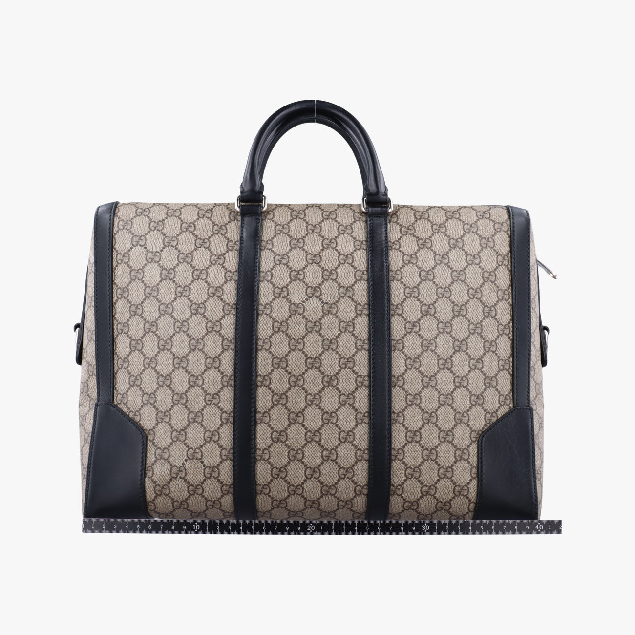 Pre-owned Gucci KALEIDO Beige x black PVC coated canvas 406384 handbag | stylenewstar