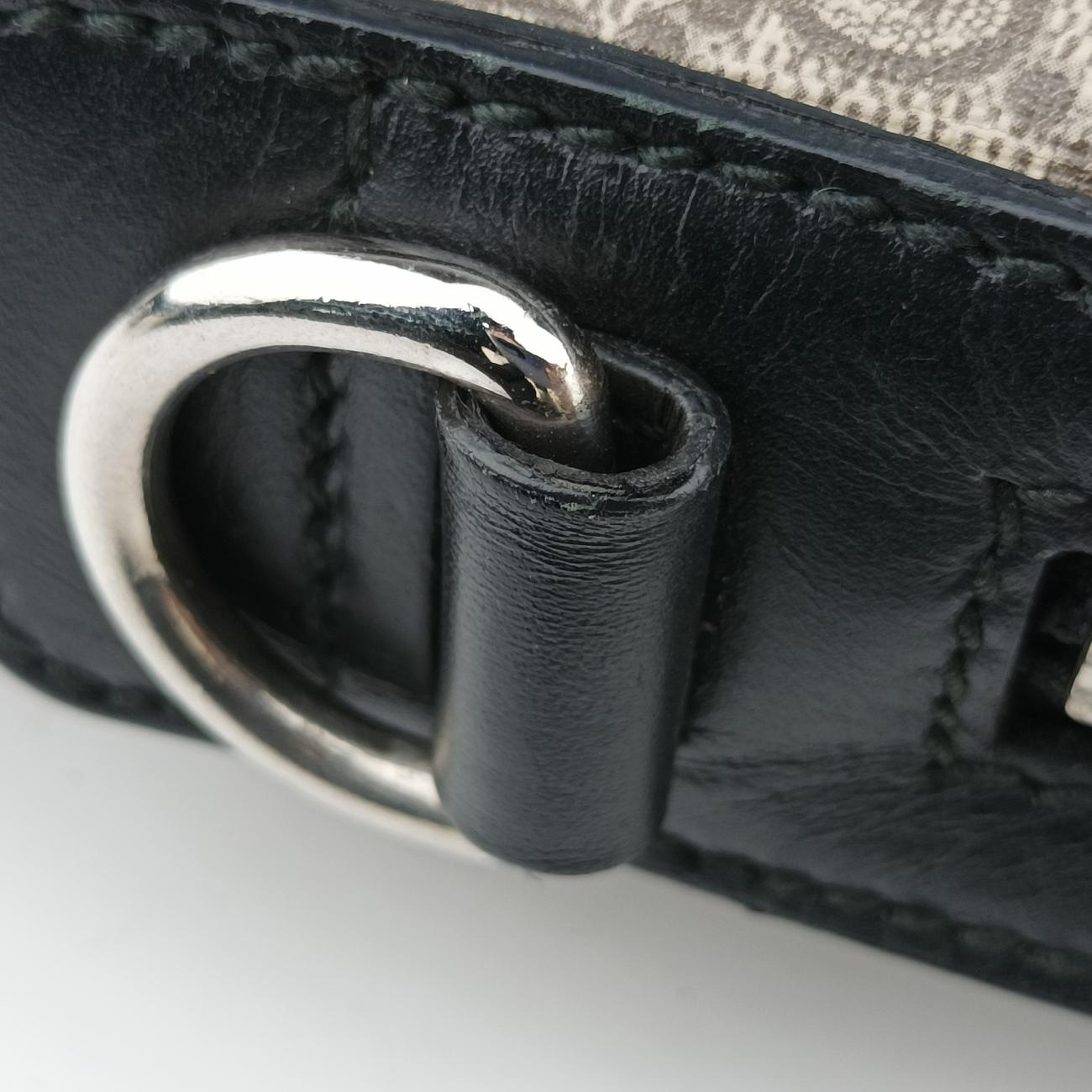 Pre-owned Gucci KALEIDO Beige x black PVC coated canvas 406384 handbag | stylenewstar