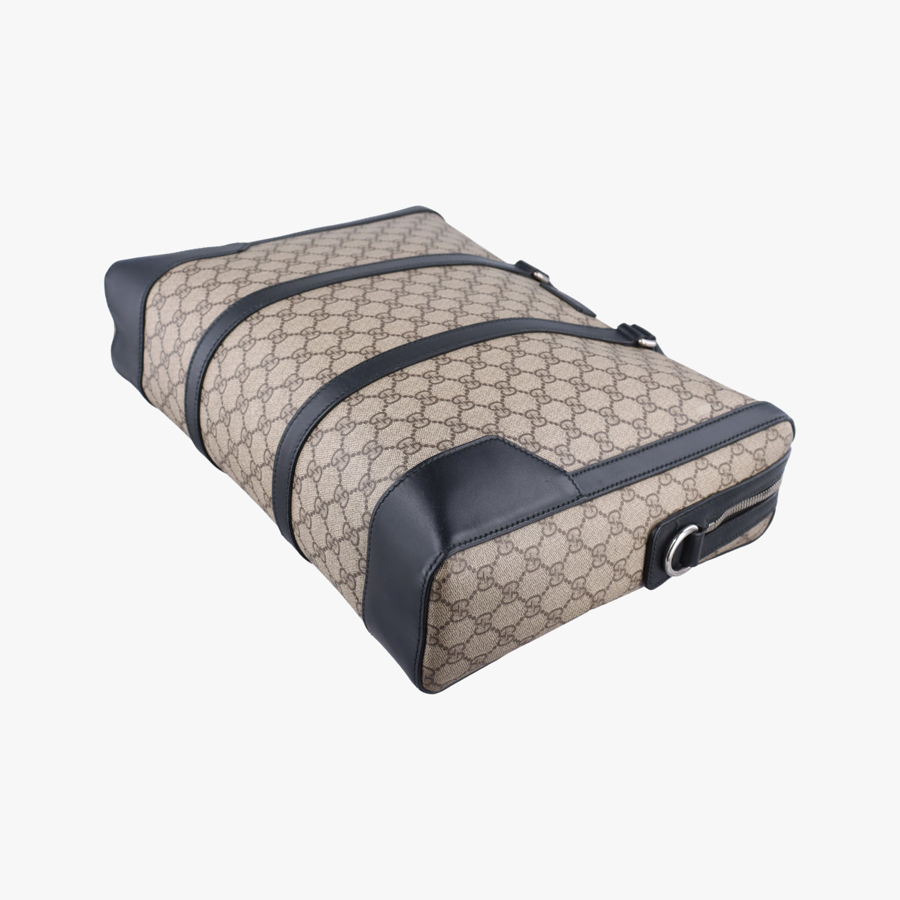 Pre-owned Gucci KALEIDO Beige x black PVC coated canvas 406384 handbag | stylenewstar