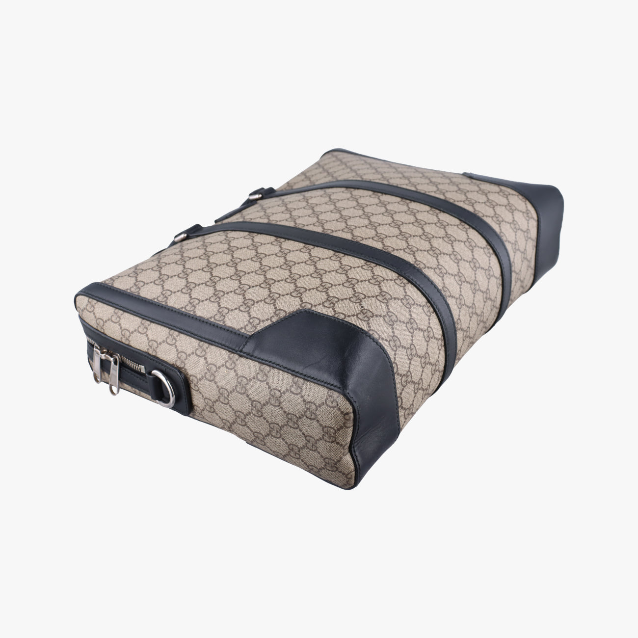 Pre-owned Gucci KALEIDO Beige x black PVC coated canvas 406384 handbag | stylenewstar