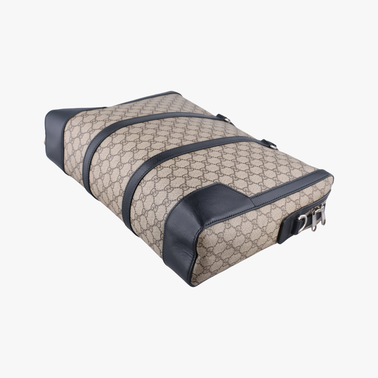 Pre-owned Gucci KALEIDO Beige x black PVC coated canvas 406384 handbag | stylenewstar