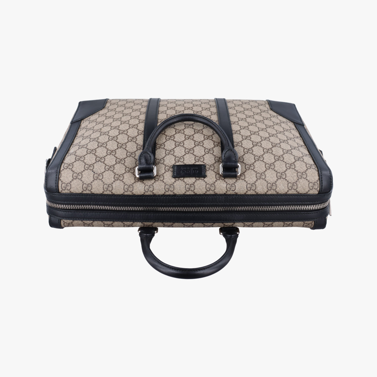 Pre-owned Gucci KALEIDO Beige x black PVC coated canvas 406384 handbag | stylenewstar