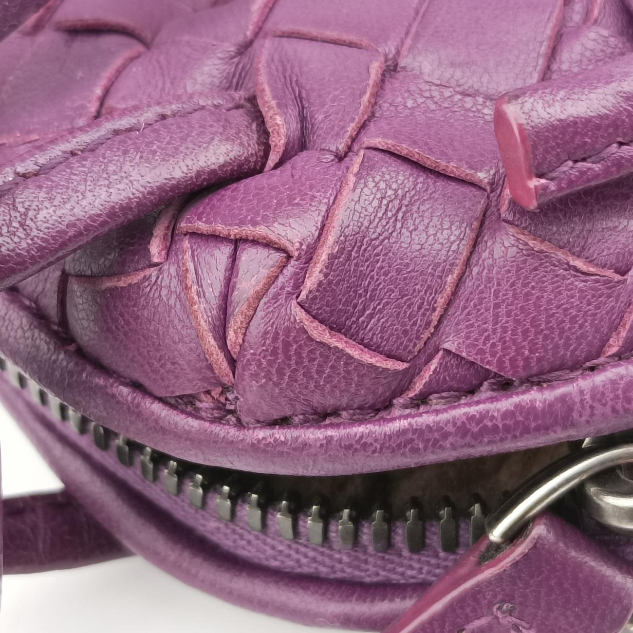 Vintage Bottega Veneta NODINI Intrecciato Purple lambskin  shoulderbag | stylenewstar