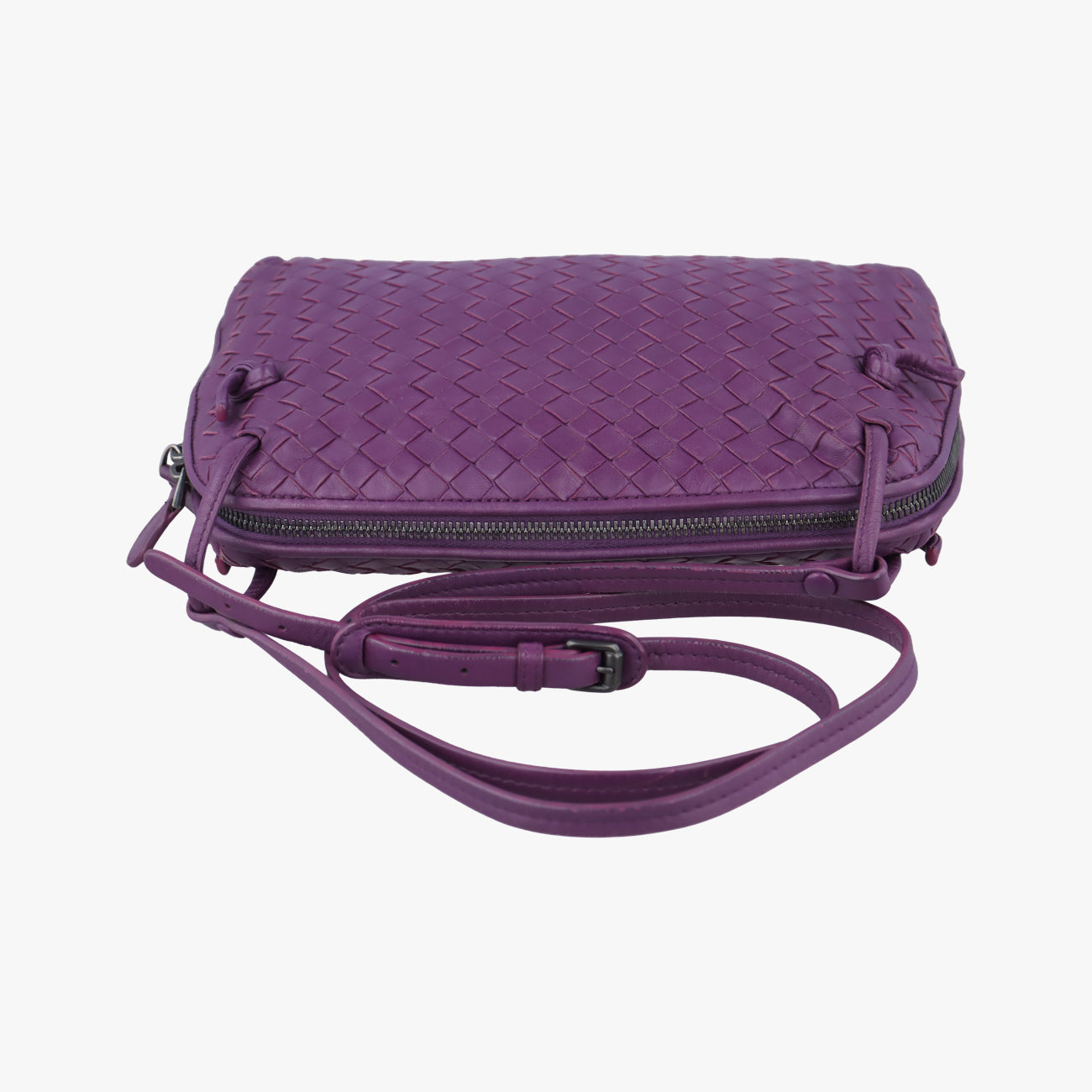 Vintage Bottega Veneta NODINI Intrecciato Purple lambskin  shoulderbag | stylenewstar
