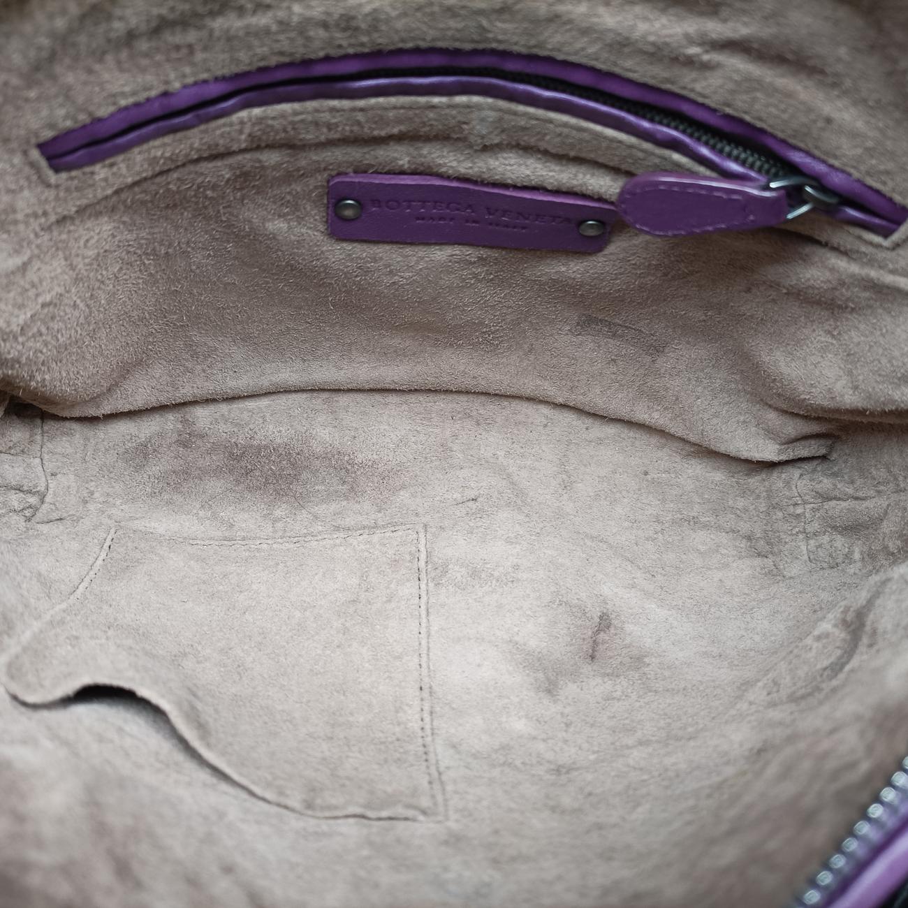 Vintage Bottega Veneta NODINI Intrecciato Purple lambskin  shoulderbag | stylenewstar