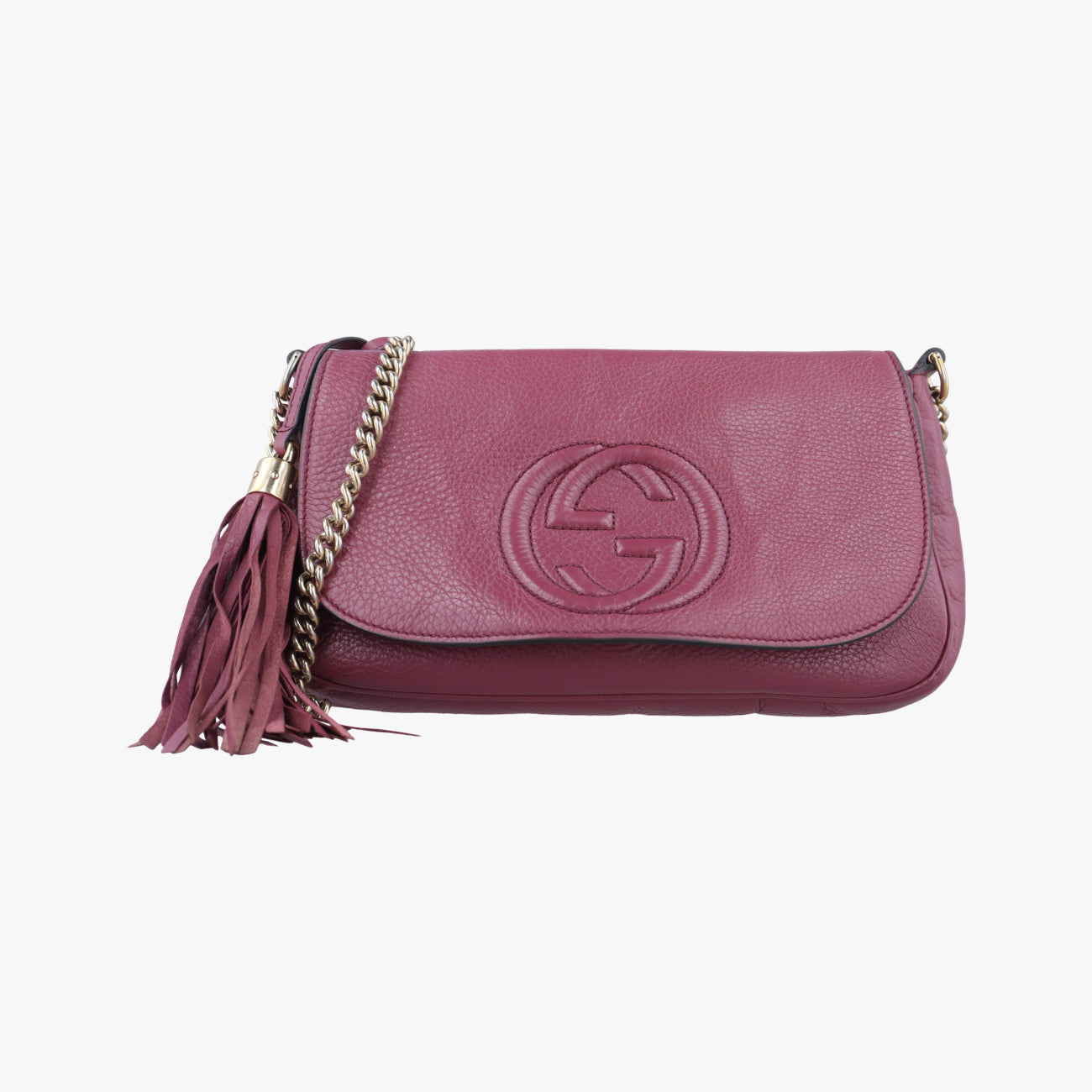 Pre-owned Gucci SOHO Burgundy Leather 336752 shoulderbag | stylenewstar