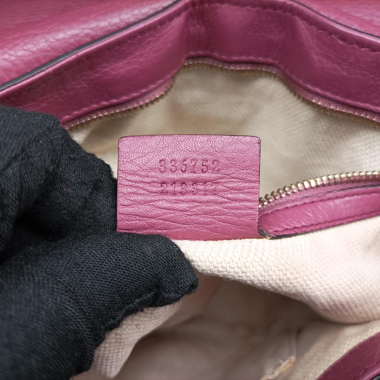 Pre-owned Gucci SOHO Burgundy Leather 336752 shoulderbag | stylenewstar