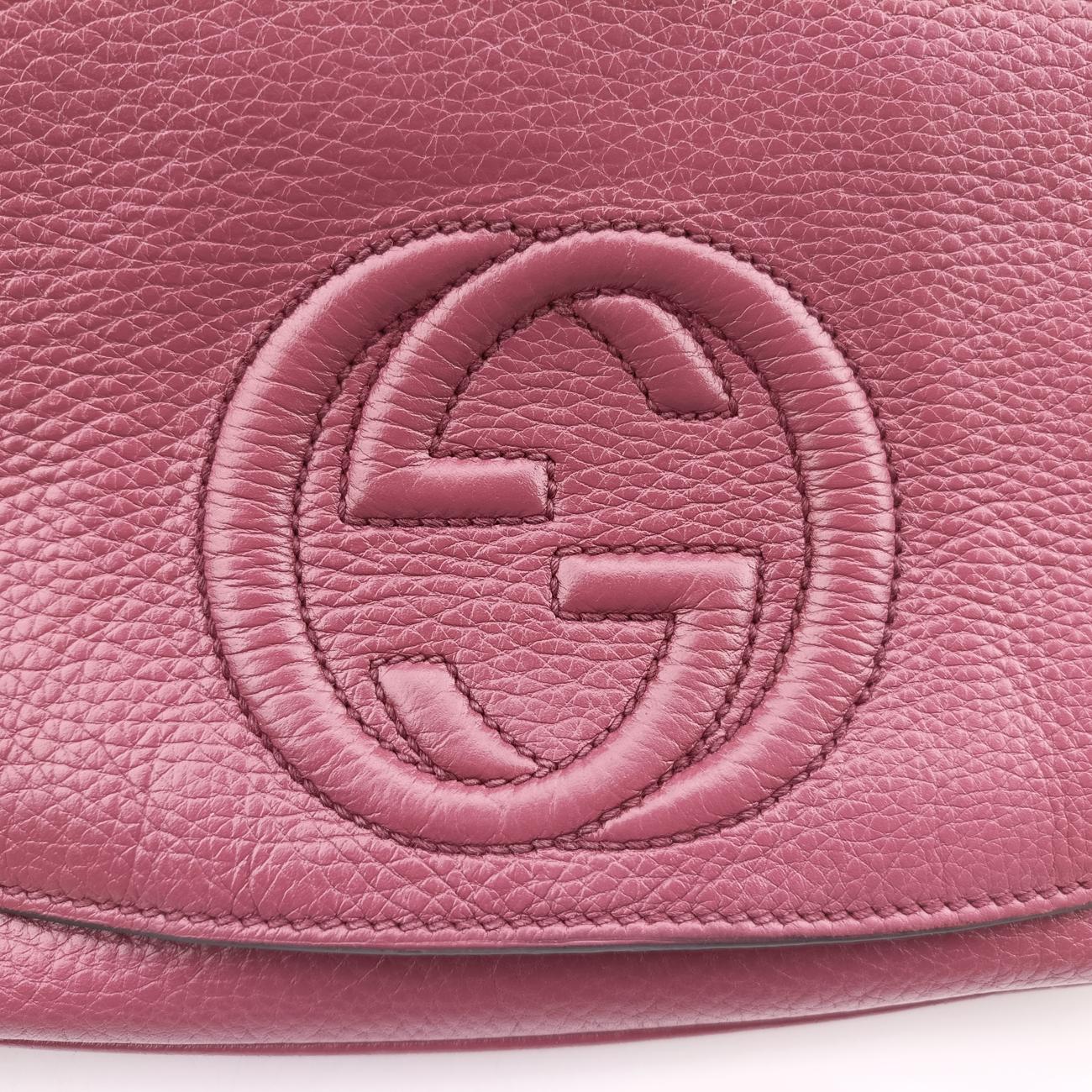 Pre-owned Gucci SOHO Burgundy Leather 336752 shoulderbag | stylenewstar