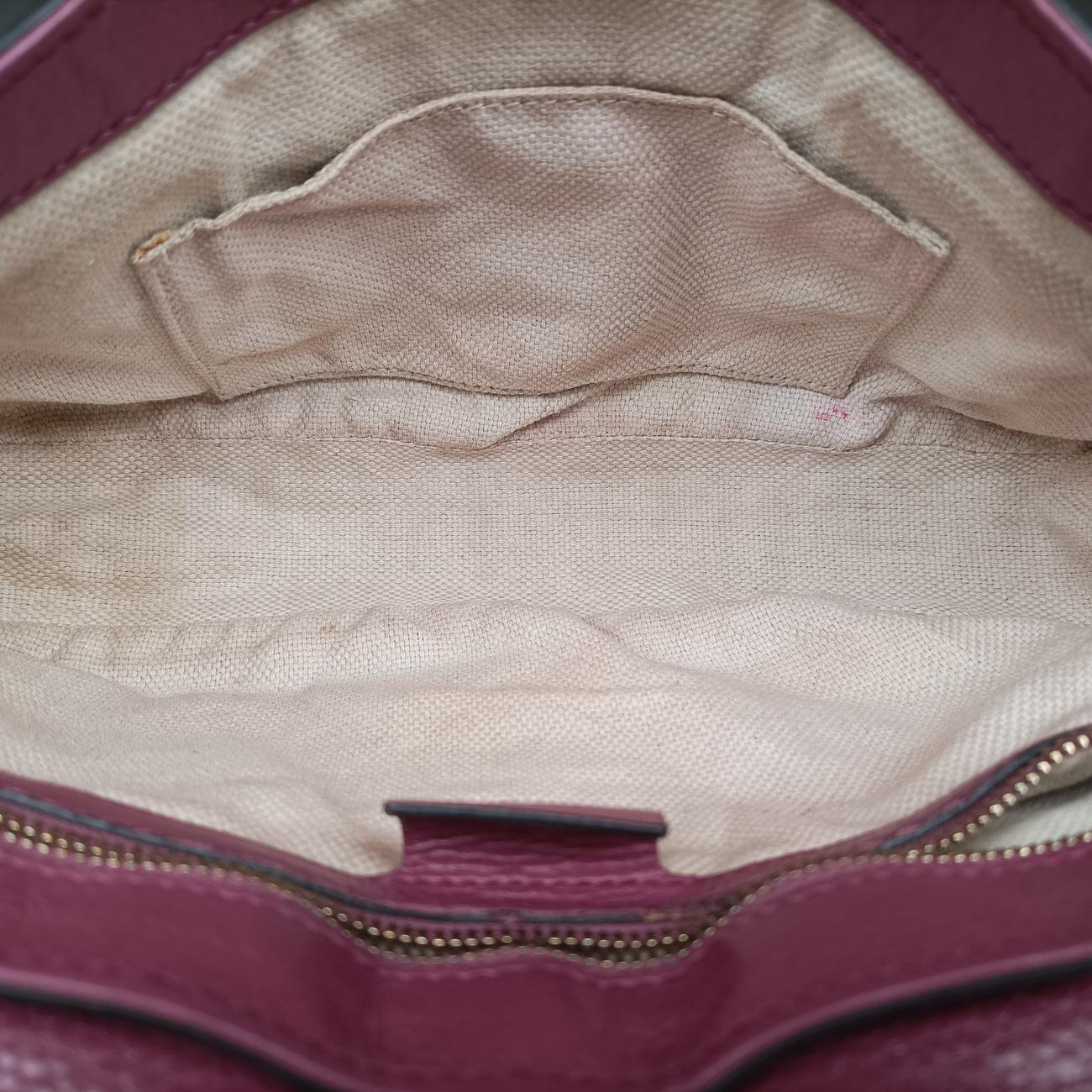 Pre-owned Gucci SOHO Burgundy Leather 336752 shoulderbag | stylenewstar