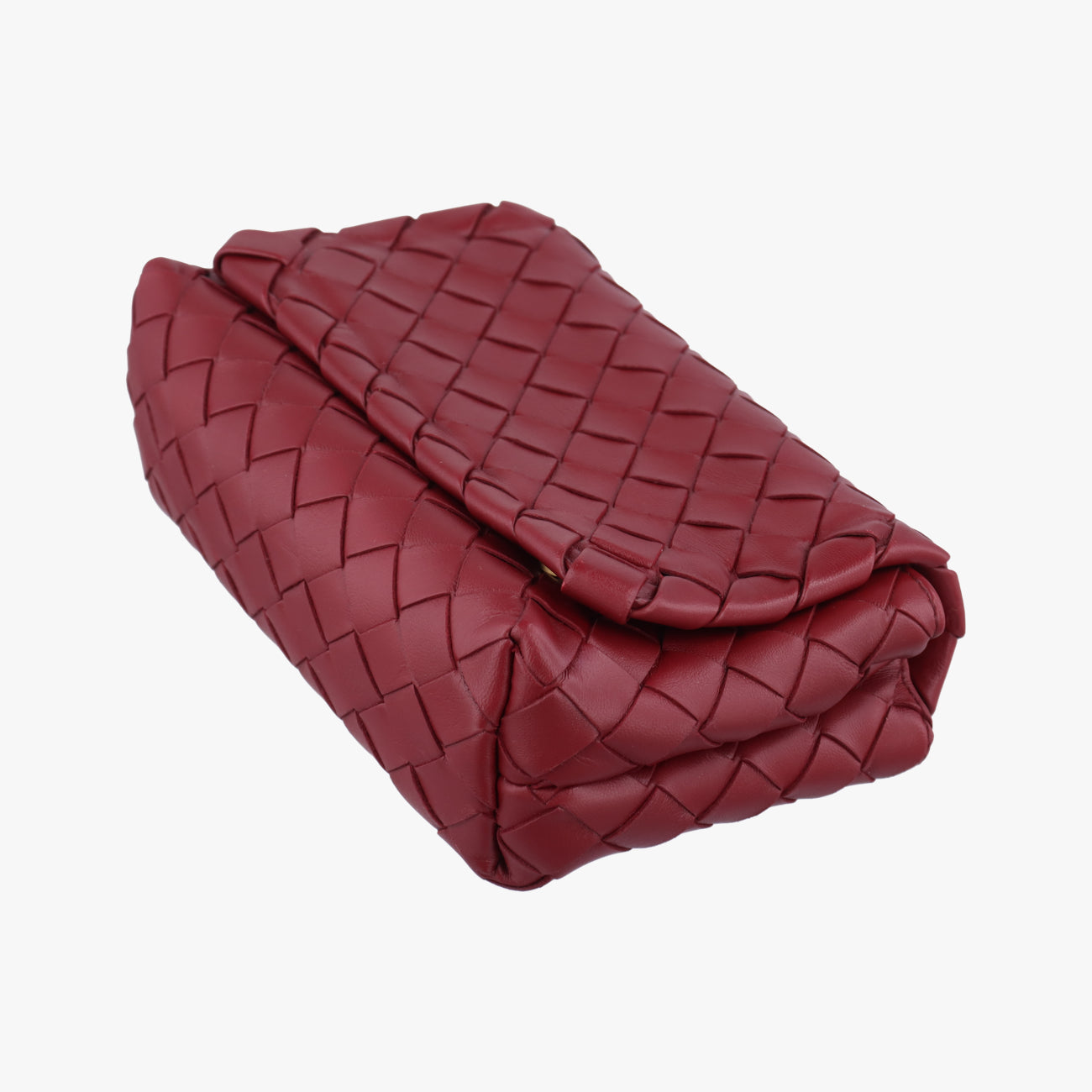 Pre-owned Bottega Veneta Intrecciato Burgundy lambskin  shoulderbag | stylenewstar