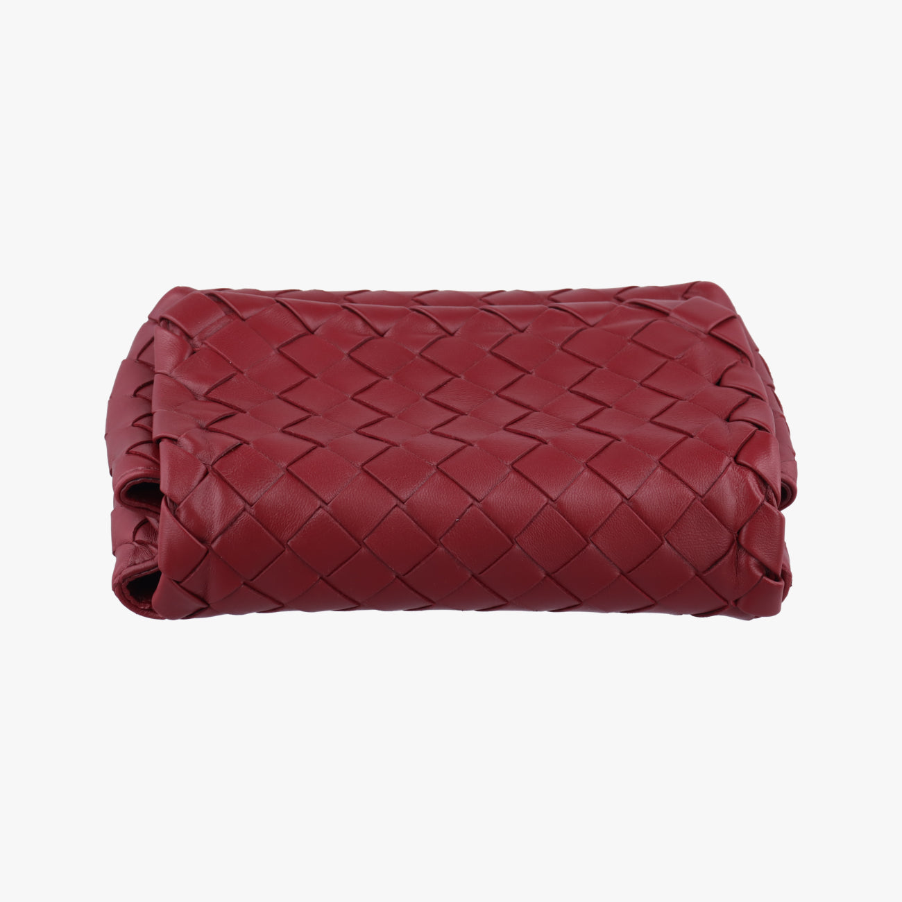 Pre-owned Bottega Veneta Intrecciato Burgundy lambskin  shoulderbag | stylenewstar