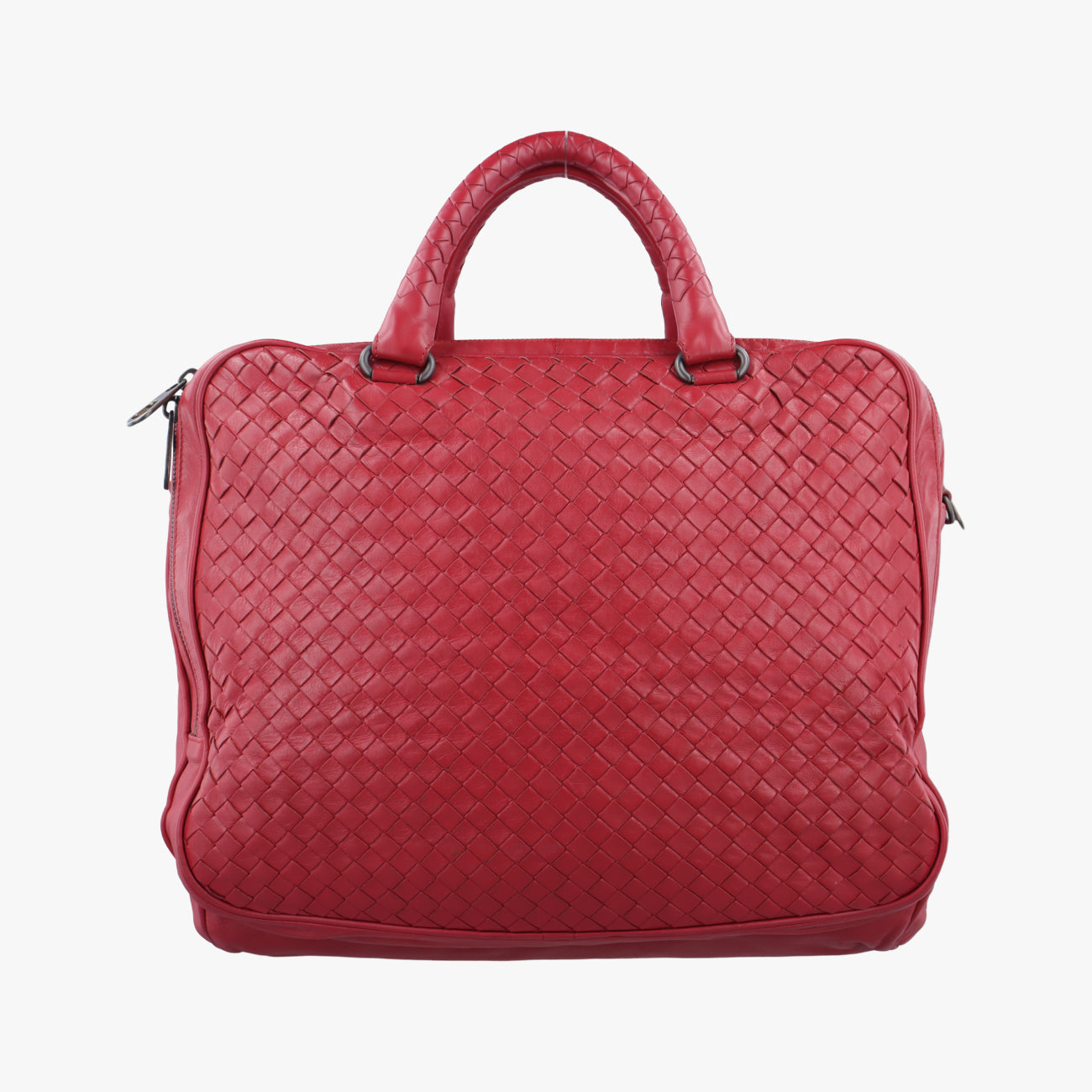 Pre-owned Bottega Veneta Intrecciato Red lambskin  handbag | stylenewstar