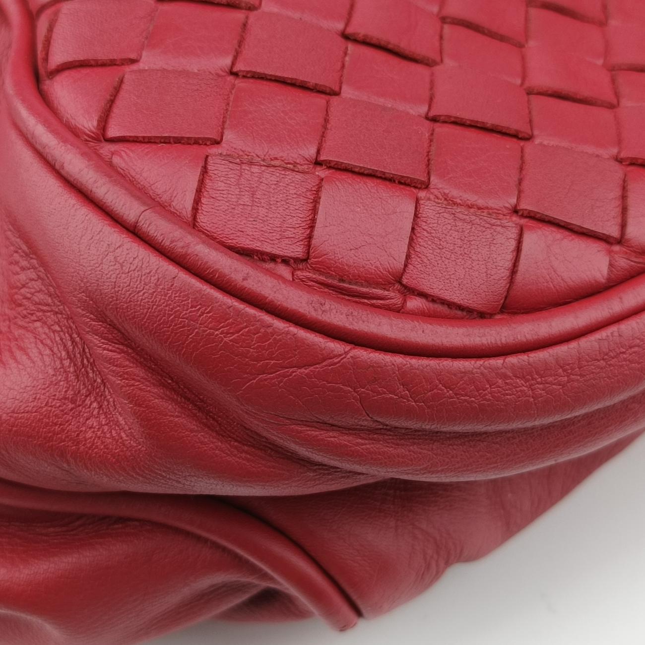 Pre-owned Bottega Veneta Intrecciato Red lambskin  handbag | stylenewstar