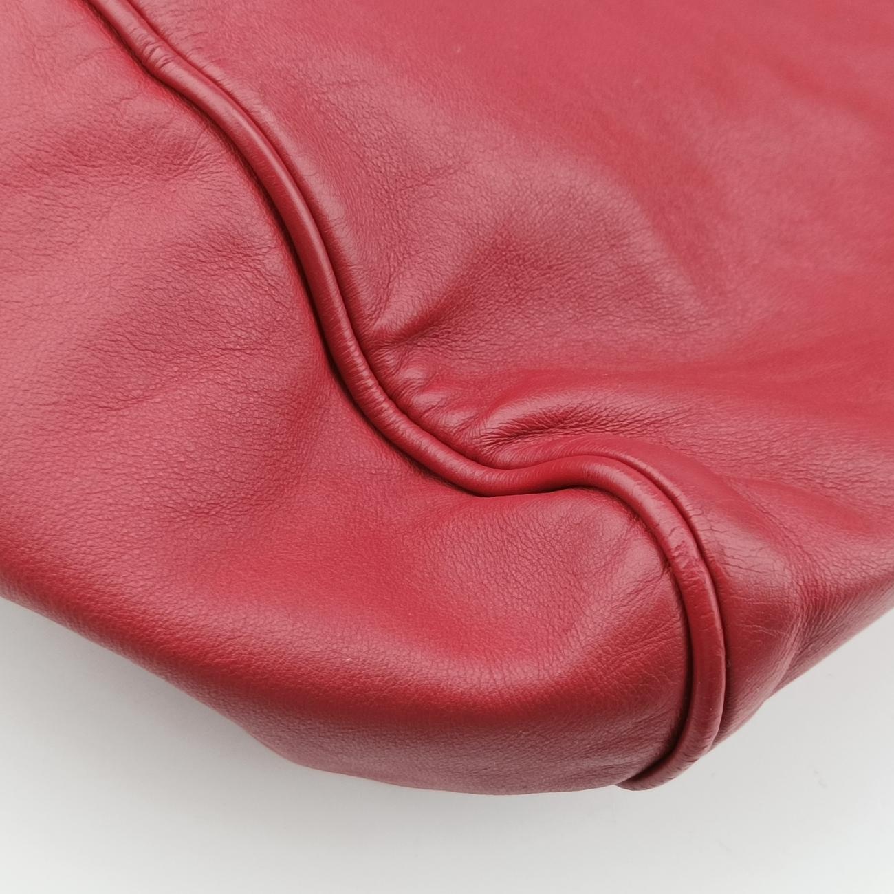 Pre-owned Bottega Veneta Intrecciato Red lambskin  handbag | stylenewstar