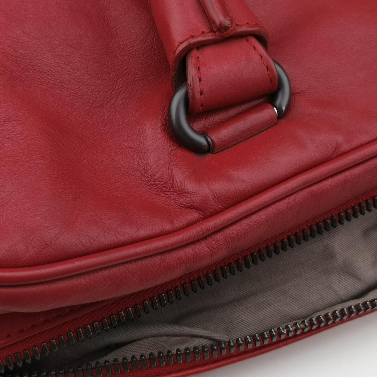 Pre-owned Bottega Veneta Intrecciato Red lambskin  handbag | stylenewstar