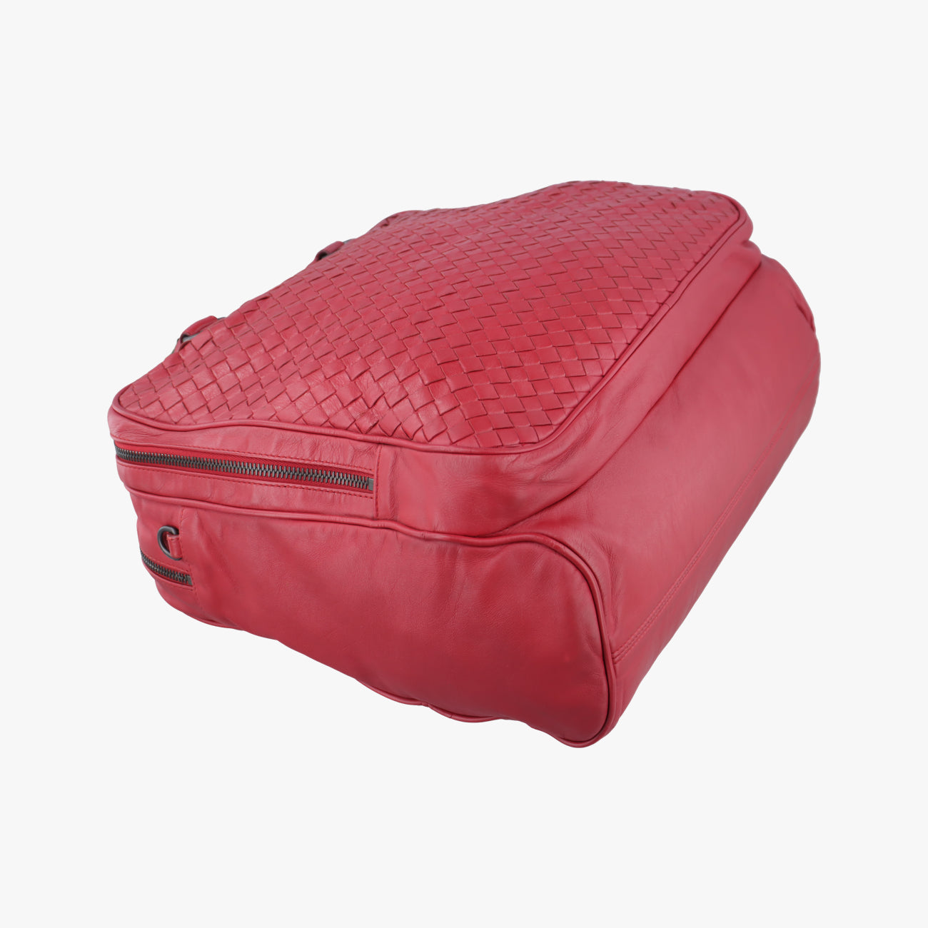 Pre-owned Bottega Veneta Intrecciato Red lambskin  handbag | stylenewstar