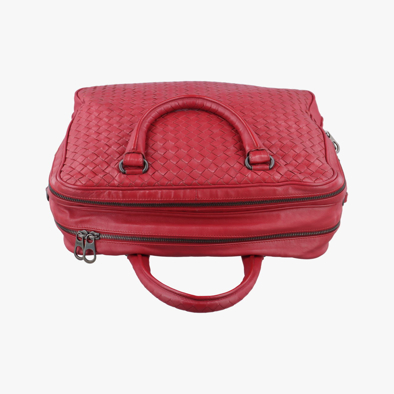 Pre-owned Bottega Veneta Intrecciato Red lambskin  handbag | stylenewstar