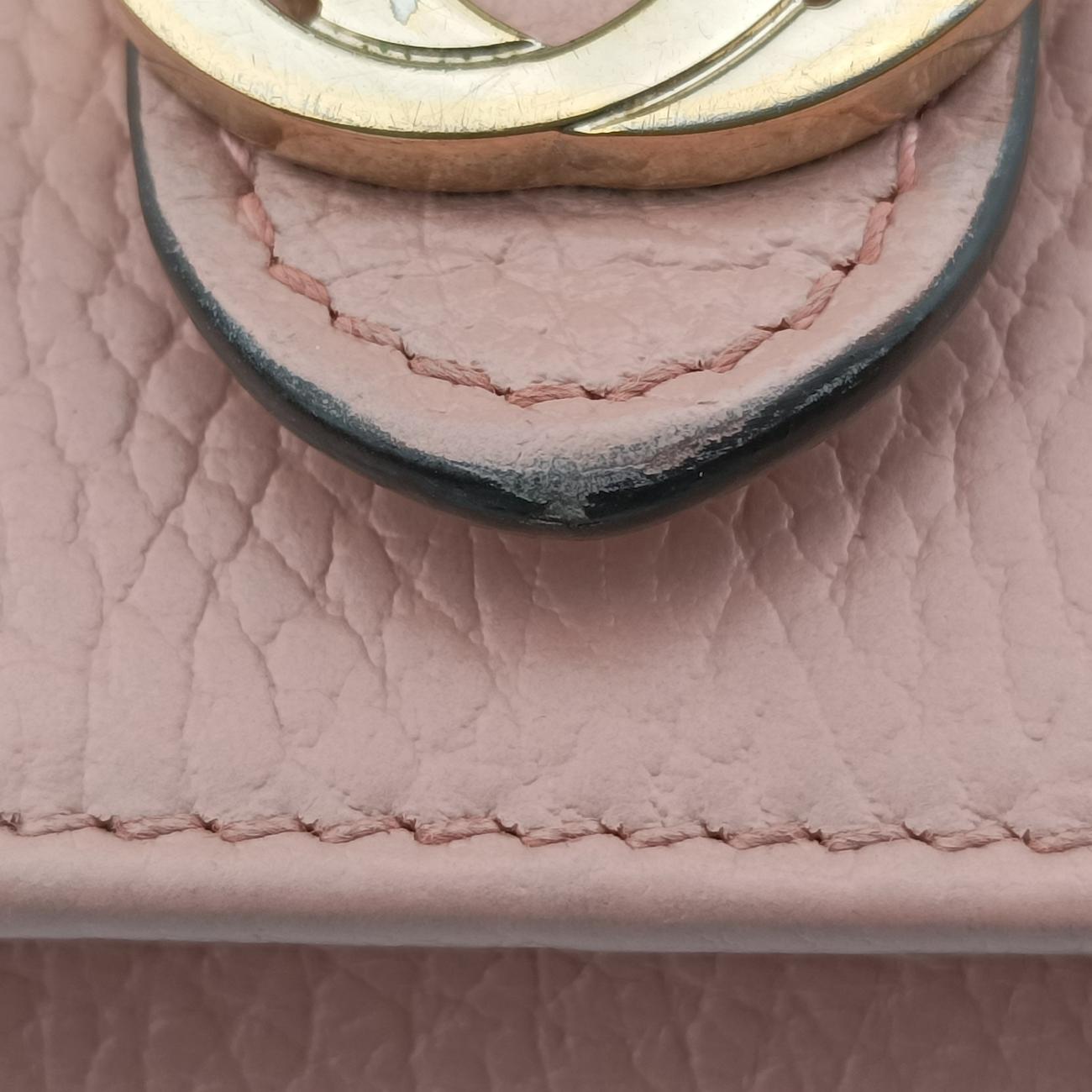 Pre-owned Gucci Interlocking G Pink Leather 510314 shoulderbag | stylenewstar