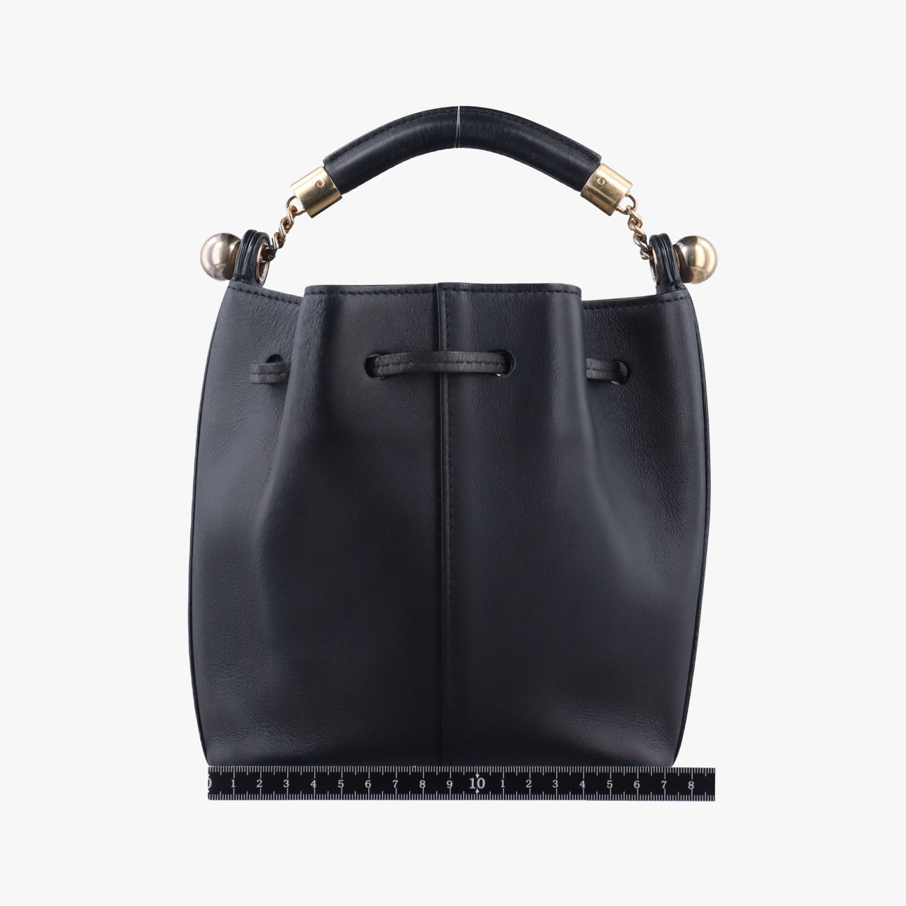 Pre-owned Chloe Gala Bucket Black Leather  shoulderbag | stylenewstar
