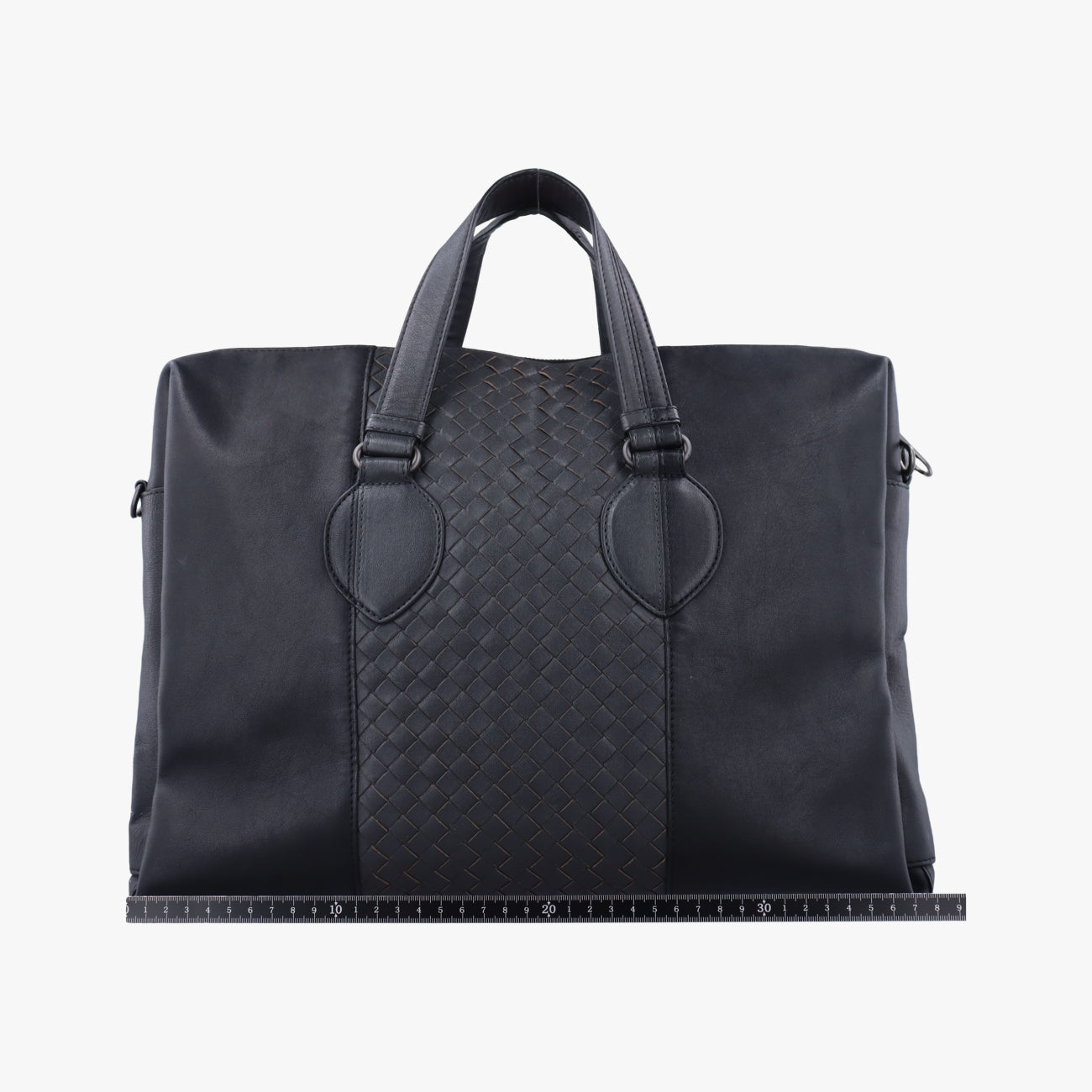 Pre-owned Bottega Veneta Intrecciato Gray × Black lambskin  handbag | stylenewstar