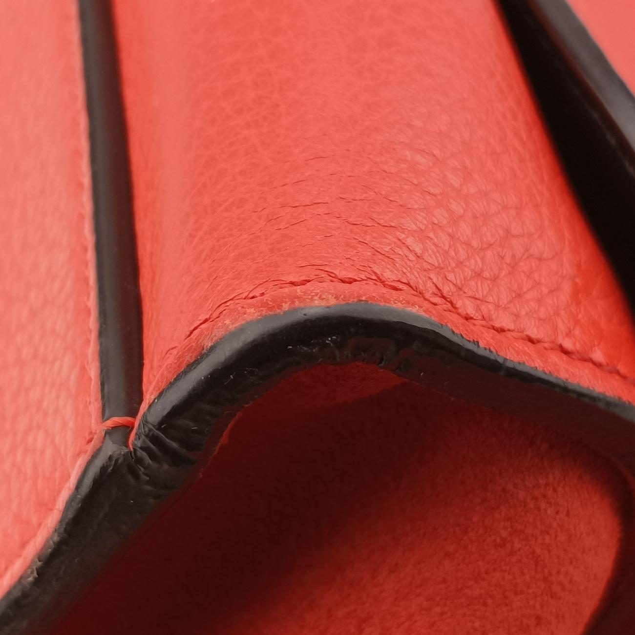 Pre-owned Celine Trapèze Red Leather × suede  shoulderbag | stylenewstar