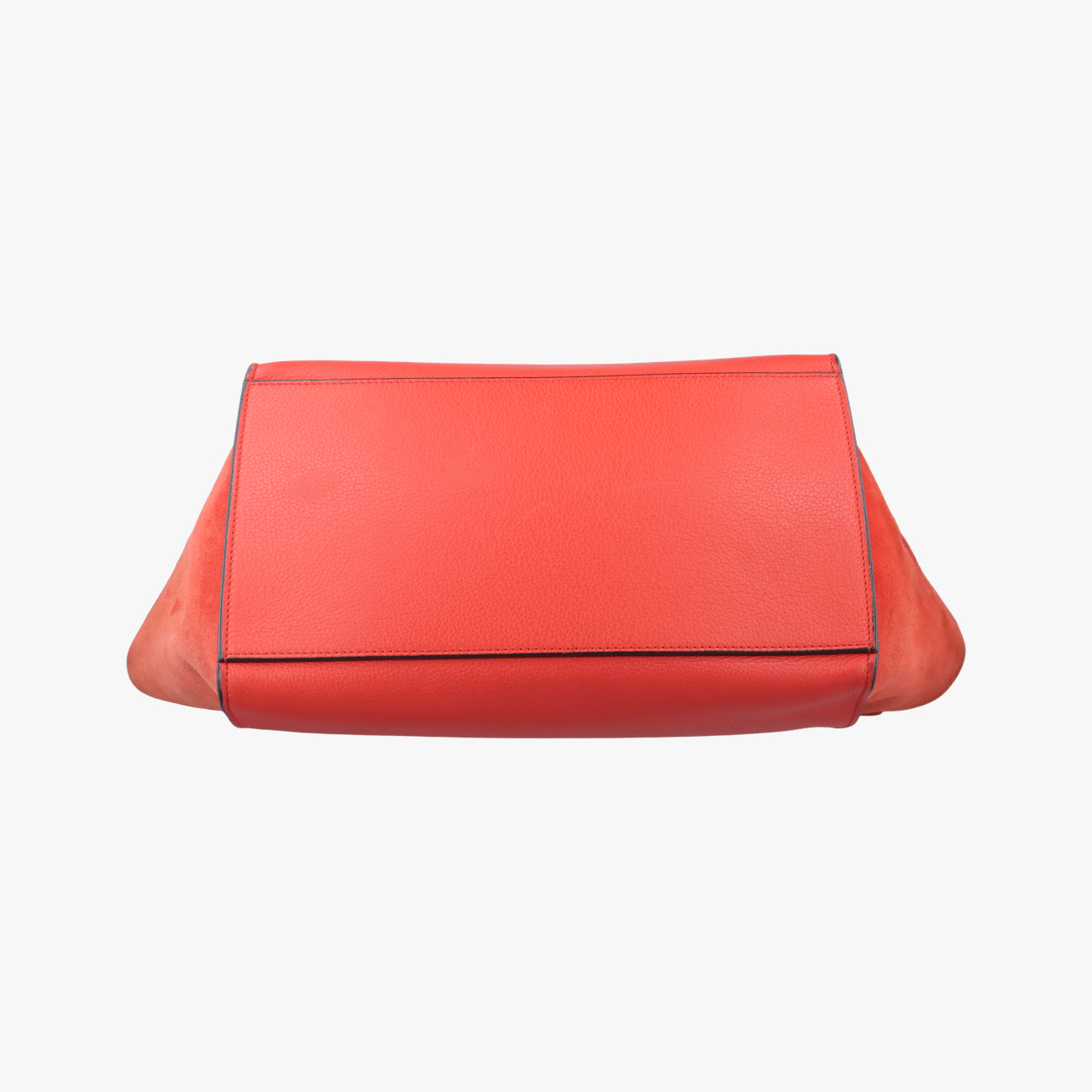 Pre-owned Celine Trapèze Red Leather × suede  shoulderbag | stylenewstar